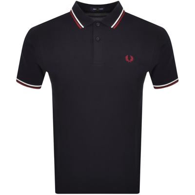Fred Perry Twin Tipped Polo T Shirt Navy