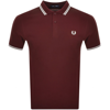 Fred Perry Logo-embroidered Cotton Polo Shirt In Burgundy