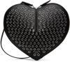 Alaïa Le Coeur Grommet Leather Crossbody Bag In 999 Noir