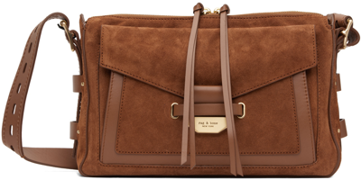 Rag & Bone Brown Field Messenger Bag In Brwsuede