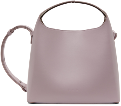 Aesther Ekme Mini Sac Smooth Leather Top Handle Bag In Violet Ice