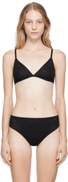 VERSACE BLACK SEMI-SHEER BRA