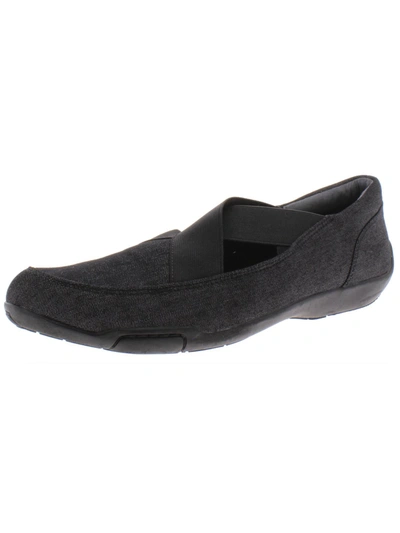 Ros Hommerson Clever Womens Stretch Slip On Flats In Black