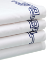 Dea Italian Linens Sinfonia Toscana Greek Embroidered Sheet Set In White