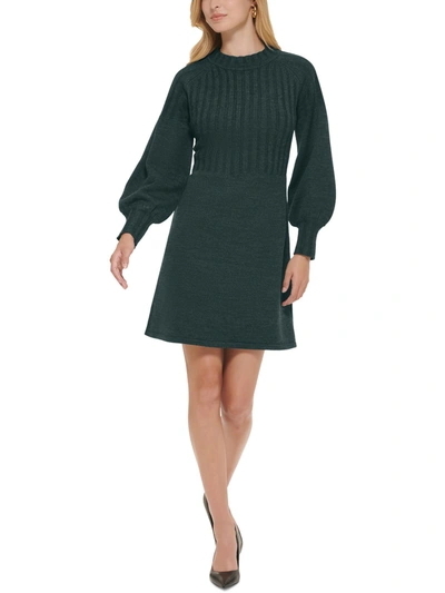 Calvin Klein Womens Knit Midi Sweaterdress In Multi