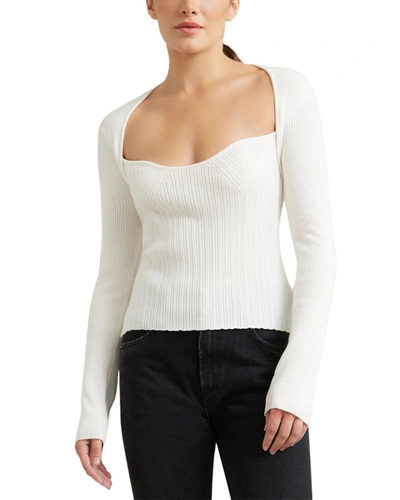 Modern Citizen Hera Shrug Cutout Wool-blend Sweater In White