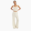 Naadam Cashmere Paperbag Wide Leg Pants In White