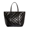 VANESSA BRUNO XL QUILTED LEATHER TOTE BAG