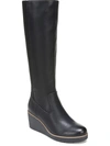 Soul Naturalizer Approve Womens Faux Leather Wide Calf Knee-high Boots In Black
