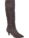 Journee Collection Vellia Womens Faux Suede Wide Calf Knee-high Boots In Grey