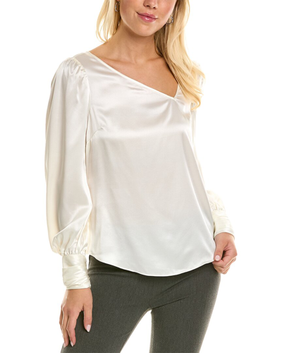 Cinq À Sept Alora Silk Top In White