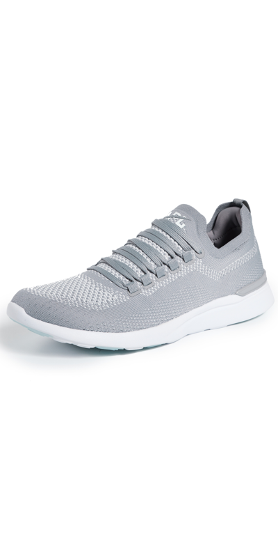 Apl Athletic Propulsion Labs Techloom Breeze Sneakers In Cement / White / White