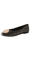 TORY BURCH CLAIRE QUILTED BALLET FLATS PERFECT BLACK