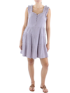 FREE THE ROSES WOMENS TIERED SHORT MINI DRESS