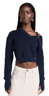 JACQUEMUS LA MAILLE SEVILLE SWEATER DARK NAVY