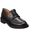 Gianvito Rossi Argo Leather Loafers In Black