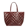 VANESSA BRUNO XL QUILTED LEATHER TOTE BAG