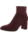 MARC FISHER DYVINE WOMENS FAUX SUEDE COVERED HEEL ANKLE BOOTS