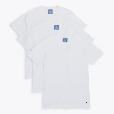 Nautica Mens V-neck T-shirts, 3-pack In Multi