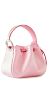 Oscar De La Renta Nano O Embellished Satin Top-handle Bag In Light Pink
