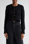 Khaite Alaska Cable-knit Cashmere Cardigan In Black