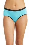 Meundies Print Hipster Briefs In Opal Blue