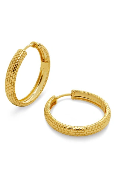 Monica Vinader Medium Heirloom Hoop Earrings In 18ct Gold Vermeil