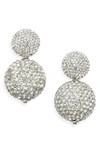 Lele Sadoughi Crystal Pavé Drop Earrings In Crystal