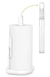 Simplehuman Paper Towel Holder And Spray Pump In White Steel