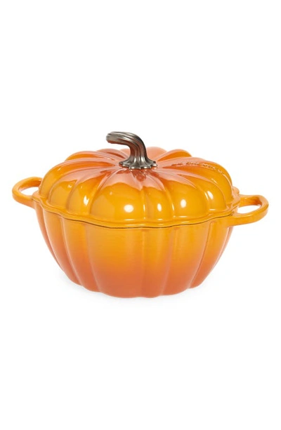 Le Creuset Enameled Cast Iron Pumpkin Cocotte In Persimmon