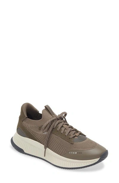 Hugo Boss Ttnm Evo Slon Knsd Sneaker In Brown