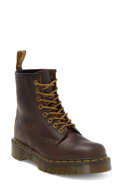 Dr. Martens' 1460 Bex Crazy Horse Leather Lace Up Boots In Dark Brown