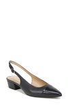 Naturalizer Banks-sling Slingbacks In French Navy Blue Leather