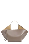 Ree Projects Medium Ann Leather Tote In Ash Brown