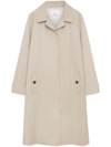 Anine Bing Randy Cotton Trench Coat In Neutrals