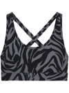 Anine Bing Axel Bra In Zebra Print In Black