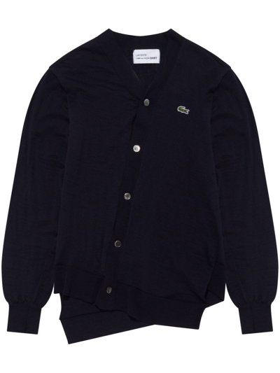 Comme Des Garçons Shirt Logo-patch Wool Cardigan In 1 Black