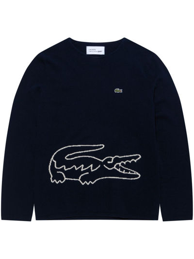 Comme Des Garçons Shirt Logo-patch Wool Jumper In Black