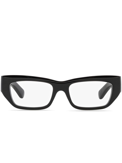 Gucci Logo-lettering Cat-eye Glasses In Schwarz