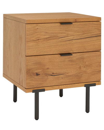 Safavieh Couture Elizabella 2 Drawer Wood Nightstand In Brown