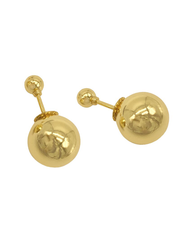 Adornia 14k Plated Double-sided Earrings In Gold