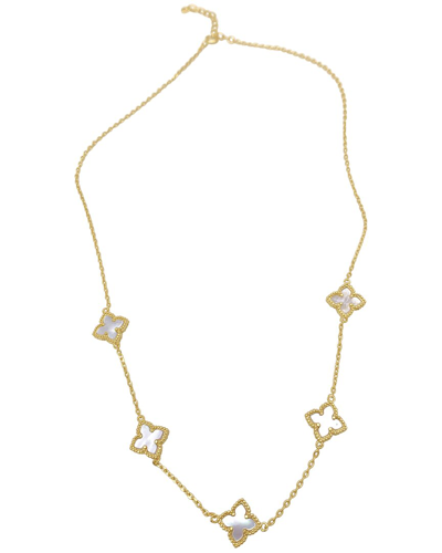 Adornia 14k Plated Floral Necklace