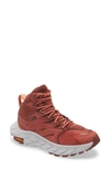 Hoka Anacapa Mid Gore-tex® Waterproof Hiking Shoe In Hot Sauce/ Cherry Mahogany