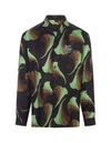 Etro Black Silk Bowling Shirt With Floral Print In Black