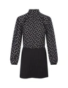 Msgm Hybrid Polka-dot Mini Dress In Black