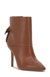 Vince Camuto Kresinta Foldover Cuff Pointed Toe Bootie In Warm Caramel