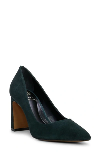 Vince Camuto Dalmanara Pointed Toe Pump In Evergreen Suede