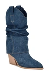 Nine West Wilton Slouch Bootie In Dark Blue