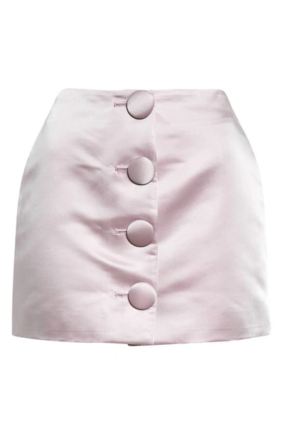 Aliétte Satin Miniskirt In Lavender