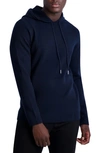 Karl Lagerfeld Slim Fit Sweater Hoodie In Navy